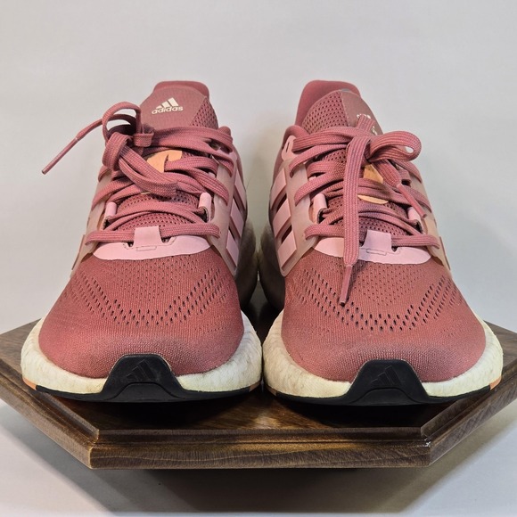 Adidas Running Shoes Womens Size 9 Pink Boost Cushion Road Trainer HQ1461 - Picture 2 of 10